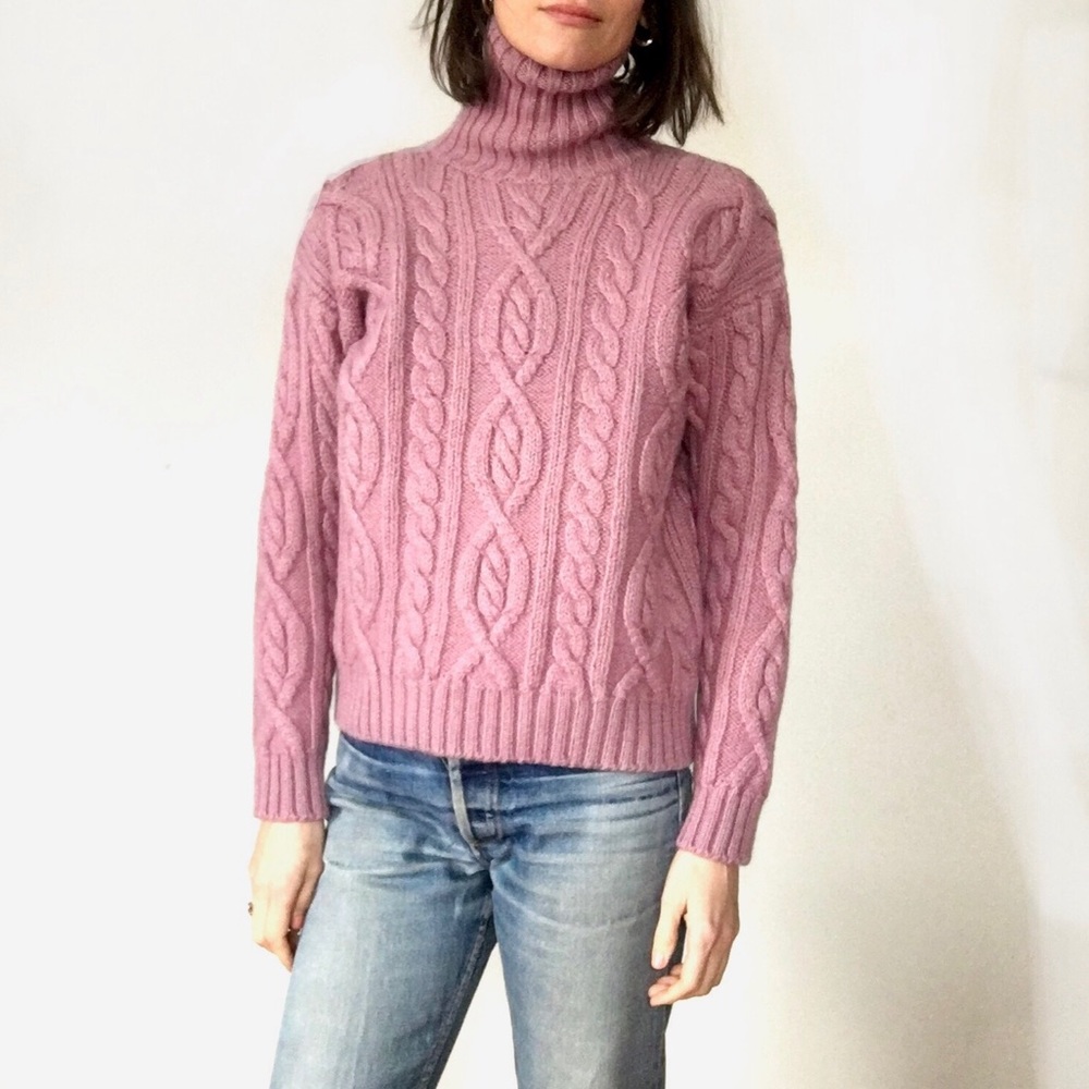 100% wool chunky turtleneck sweater - Picture 13 of 15